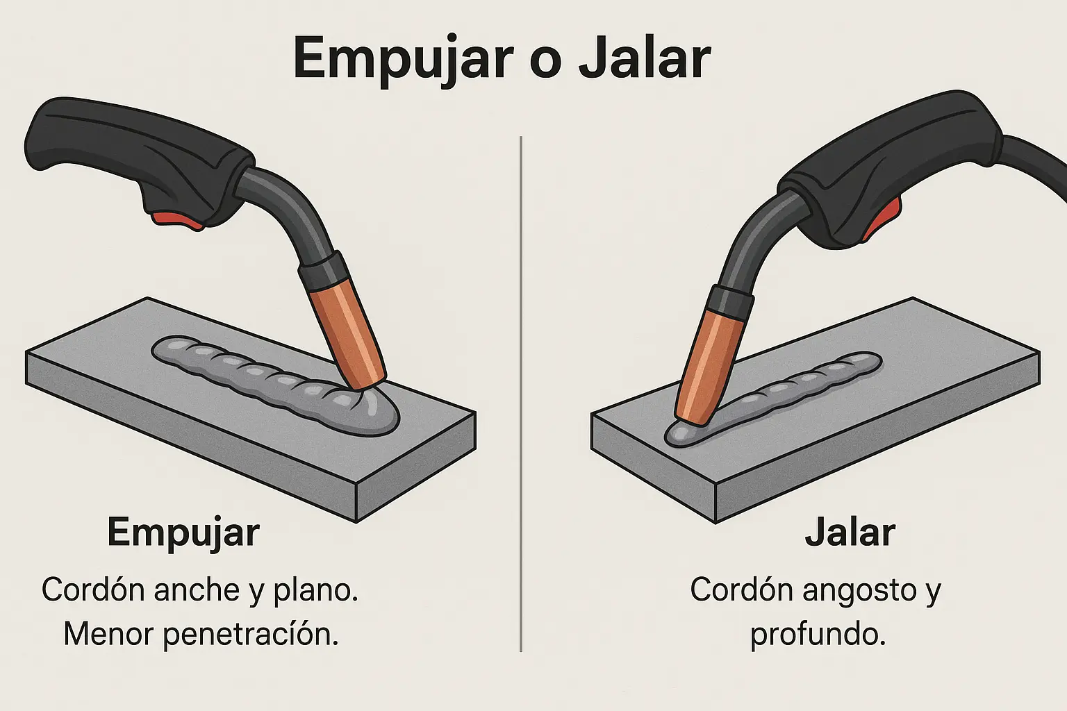 Empujar o Jalar